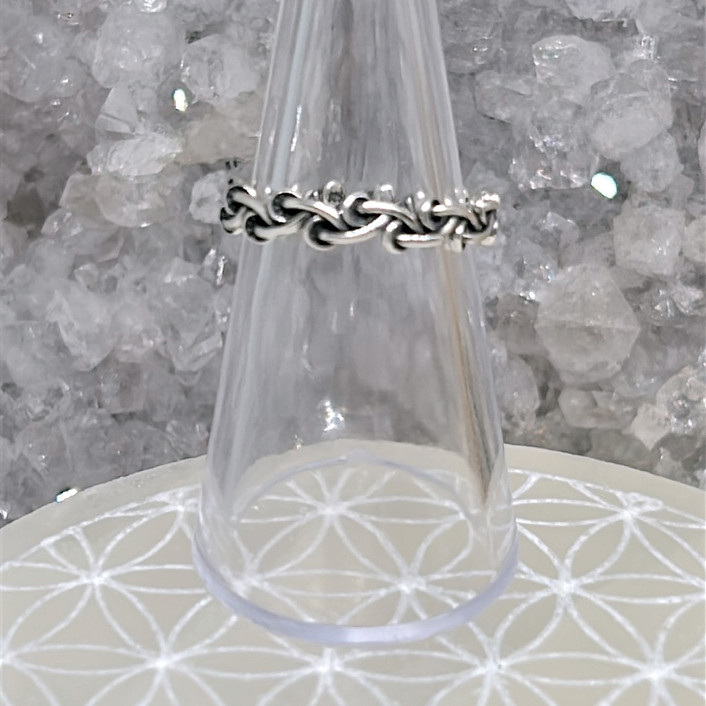 Mushroom Infinity band ring 925